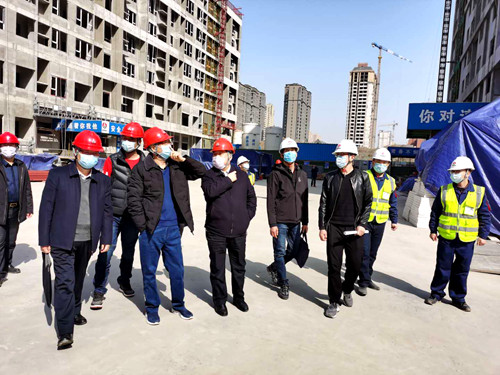 陕煤集团基本建设管理部检查指导蓝山水岸项目防疫及复工复产工作