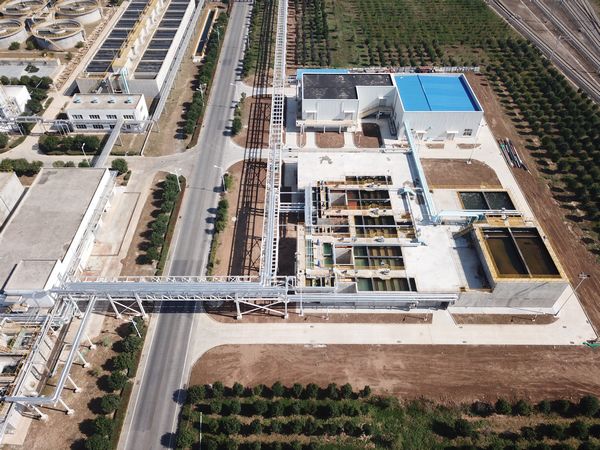 陕煤建设天工公司承建的蒲洁能化回用水站外排水提标综合改造项目获 “安全文明”工地殊荣