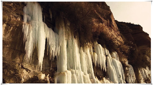 冬季到靖远看冰瀑