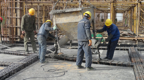 天工公司土建四部曹家滩煤矿原煤仓工程进入冲刺阶段