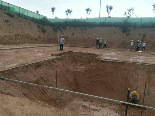 陕煤建设天工公司蒲城清洁能源项目部清源小区3#楼通过验槽