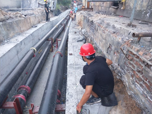 陕煤建设天工公司安装一部高温下的坚守