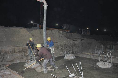 陕煤建设韩城分公司土建六项目部的“昼夜交响曲”