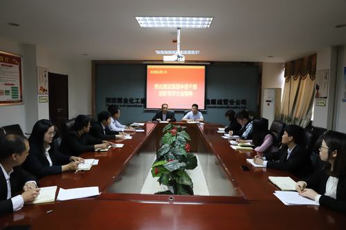 陕煤建设洗选煤运营公司认真传达集团2018年度中层干部述职考评大会精神