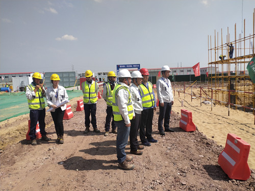 陕煤榆林化学公司副总经理一行莅临陕煤建设天工公司施工现场检查指导工作