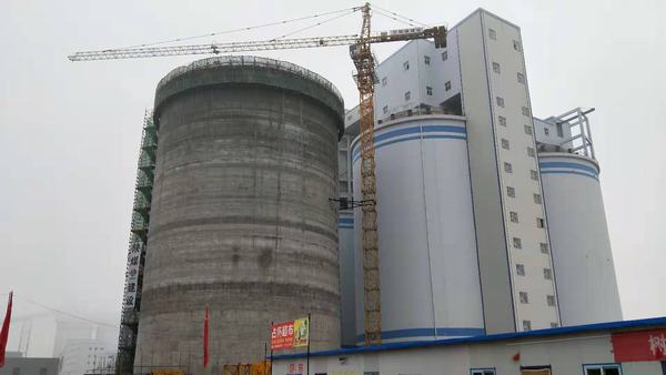 陕煤建设韩城分公司曹家滩新增末煤仓工程顺利完成主体滑模施工