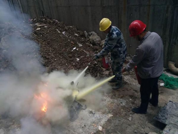 陕煤建设天工公司施工现场消防演练助力全年安全生产目标实现