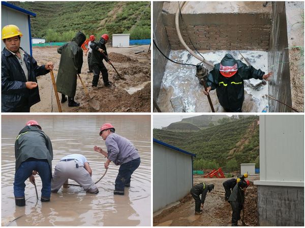 陕煤建设天工公司安装三部抗洪抢险“缩影”