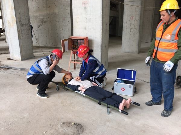 陕煤建设韩城分公司基层项目部组织开展安全事故应急救援演练专项活动