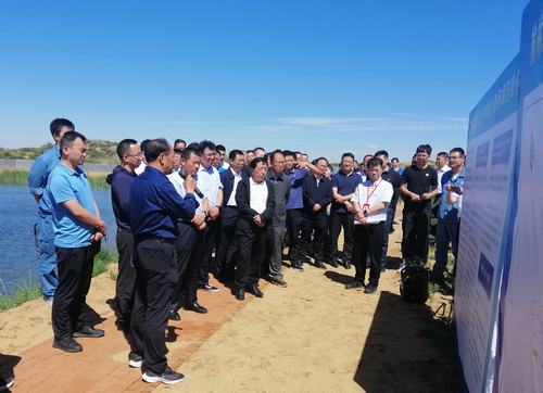 榆林市副市长王华胜一行深入曹家滩煤矿疏干水综合利用项目督导检查工作