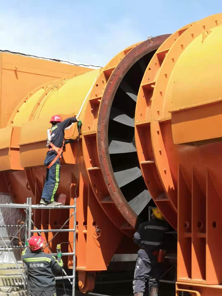 陕煤建设机电安装公司顺利更换红柳林矿2#风井1#主通风机电机工程