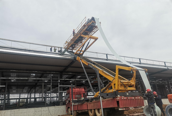 陕煤建设汉中分公司城固综合智慧物流园1#分拣厂房进展顺利