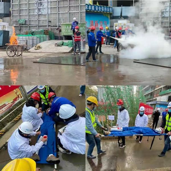 陕煤建设天工公司土建十五部消防安全常抓不懈 防火演练警钟长鸣