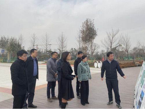 西安市发改委投资处处长荆蕊莅临空港城市中心公园PPP项目调研指导工作
