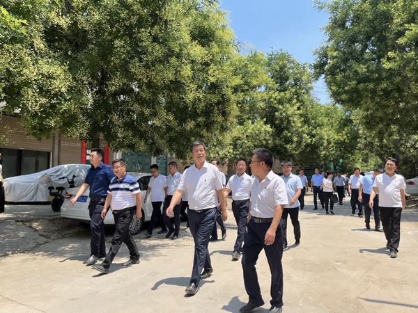 蒲城县委书记张毅锋一行深入蒲城县槐院里历史文化街区项目进行视察