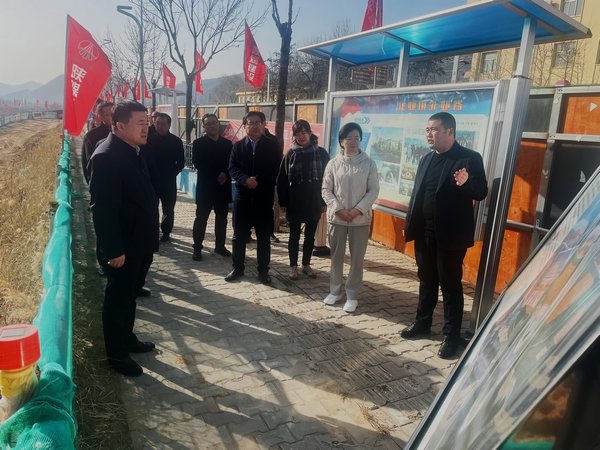 榆林市委组织部莅临陕煤建设路桥分公司绥德县第二净水厂项目检查