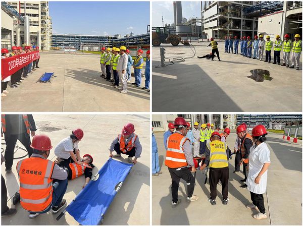 陕煤建设天工公司土建十七项目部：走进安全月里的触电事故应急演练