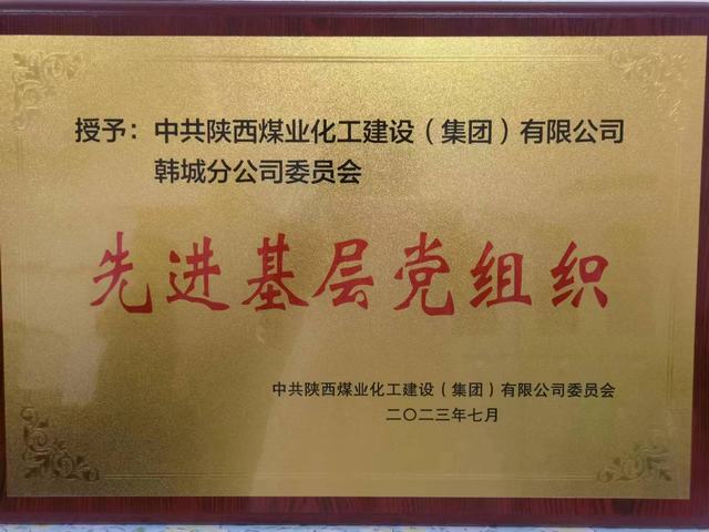 陕煤建设韩城分公司：党建引领聚合力 荣誉“双花”并蒂红