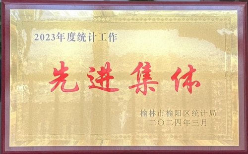 喜讯！陕煤建设榆林公司荣获榆林市榆阳区统计局2023年度统计工作先进集体