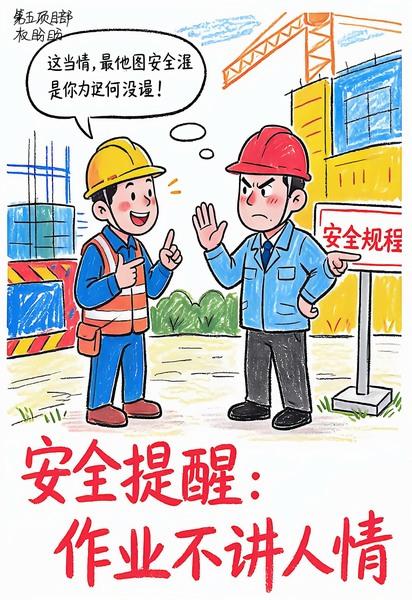 陕煤建设洗选煤运营公司第五项目部:一纸安画敲警钟 岗位提醒守底线